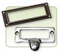 Label holders and pulls to accent your filing cabinets.