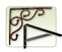 Decorative and functional shelf brackets and folding brackets.