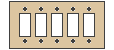 Five Gang Paddle, Rocker, GFCI Cover